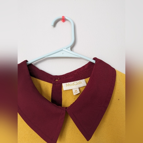 Collared yellow tank Modcloth size M medium - Picture 2 of 5